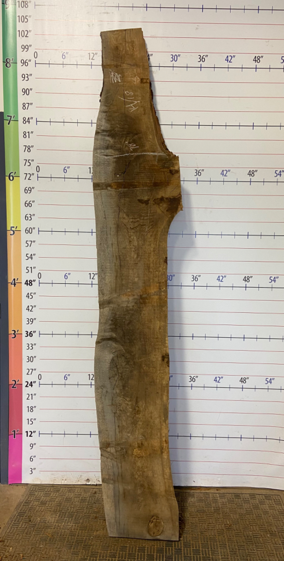 Red Elm Live Edge Slab - CTP 36