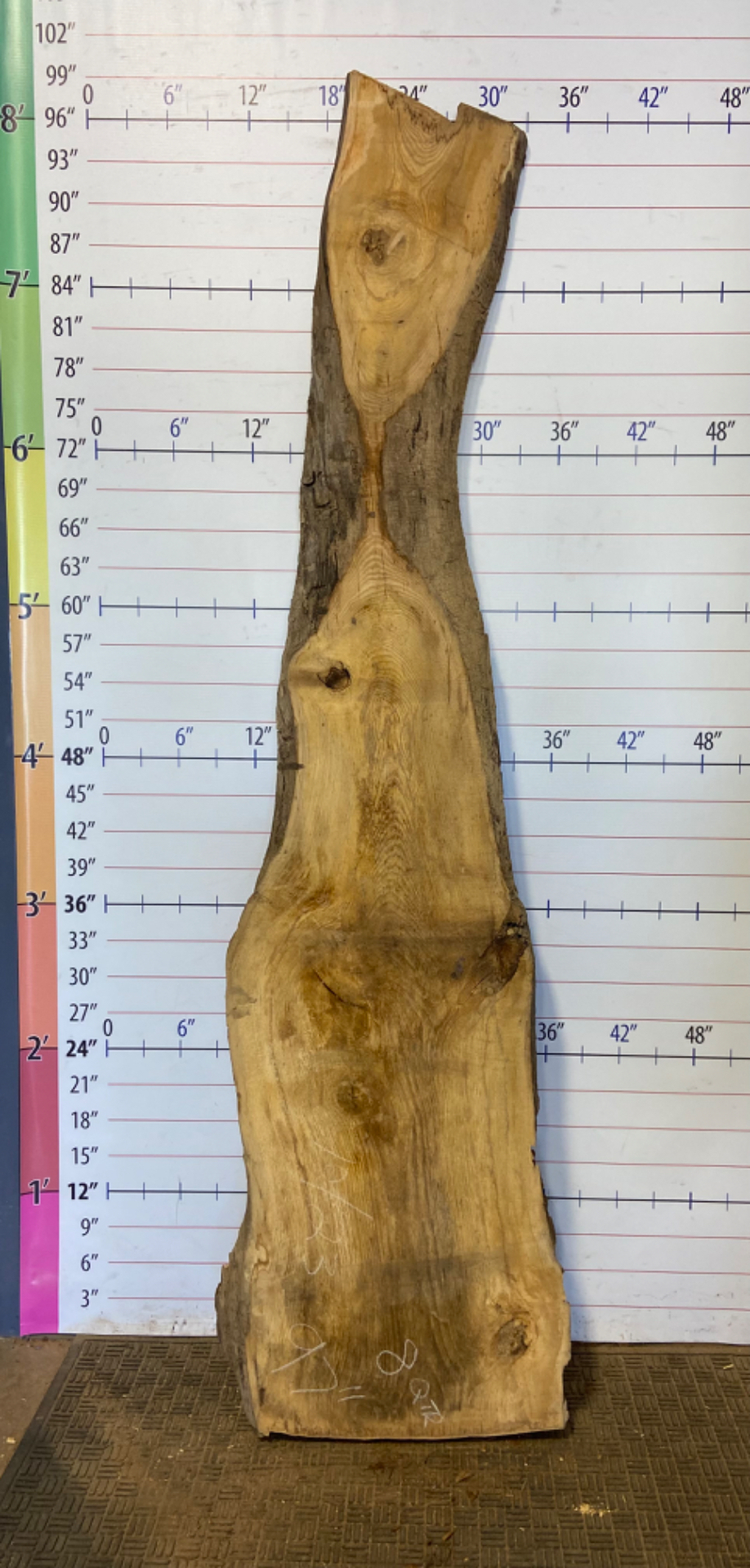 Pine Live Edge Slab - PI 12