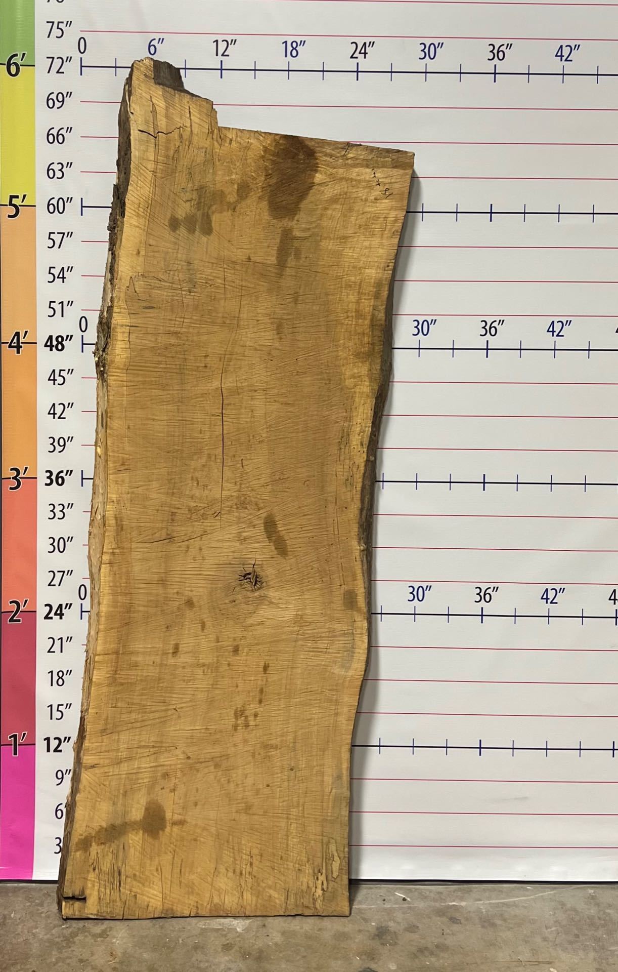 Silver Maple Live Edge Slab - SlvM 1