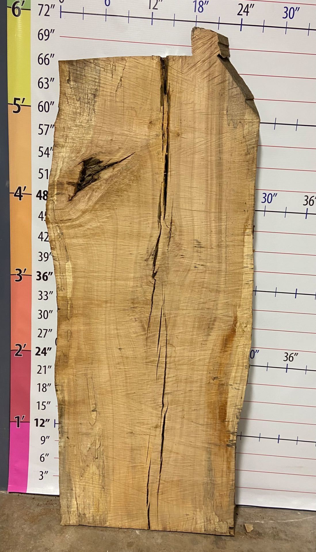 Silver Maple Live Edge Slab - SlvM 11
